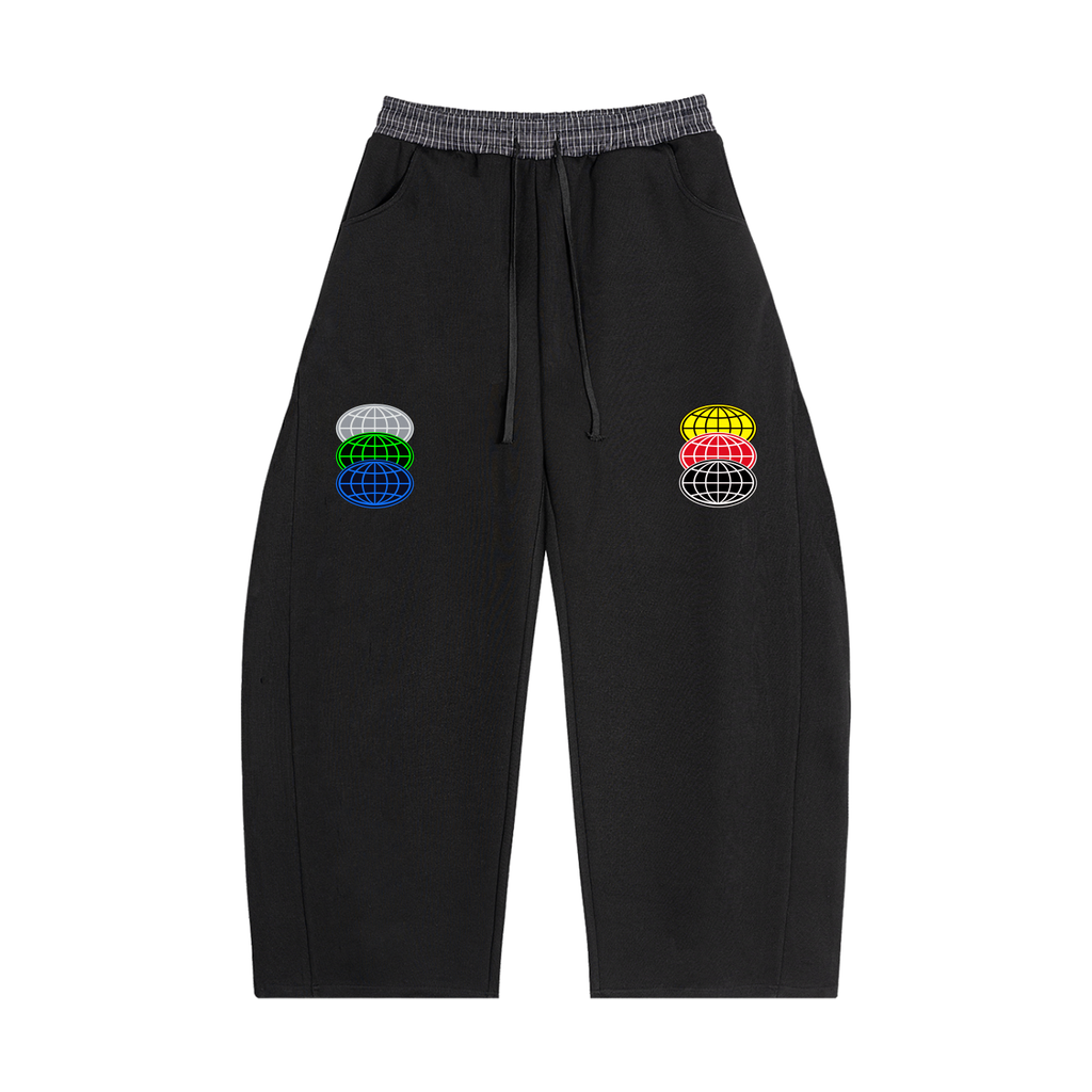 Plaid Waistband Barrel Sweatpants