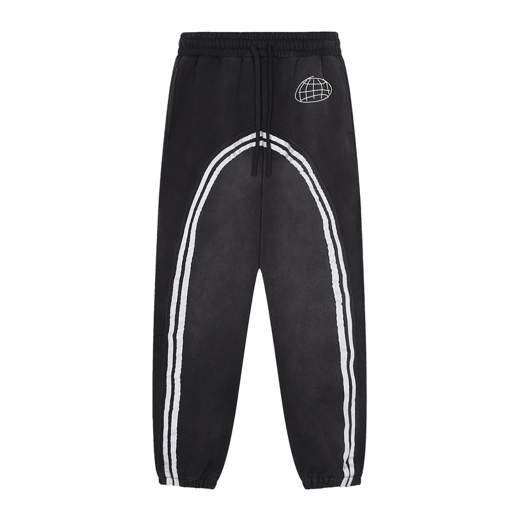 Striped globe joggers