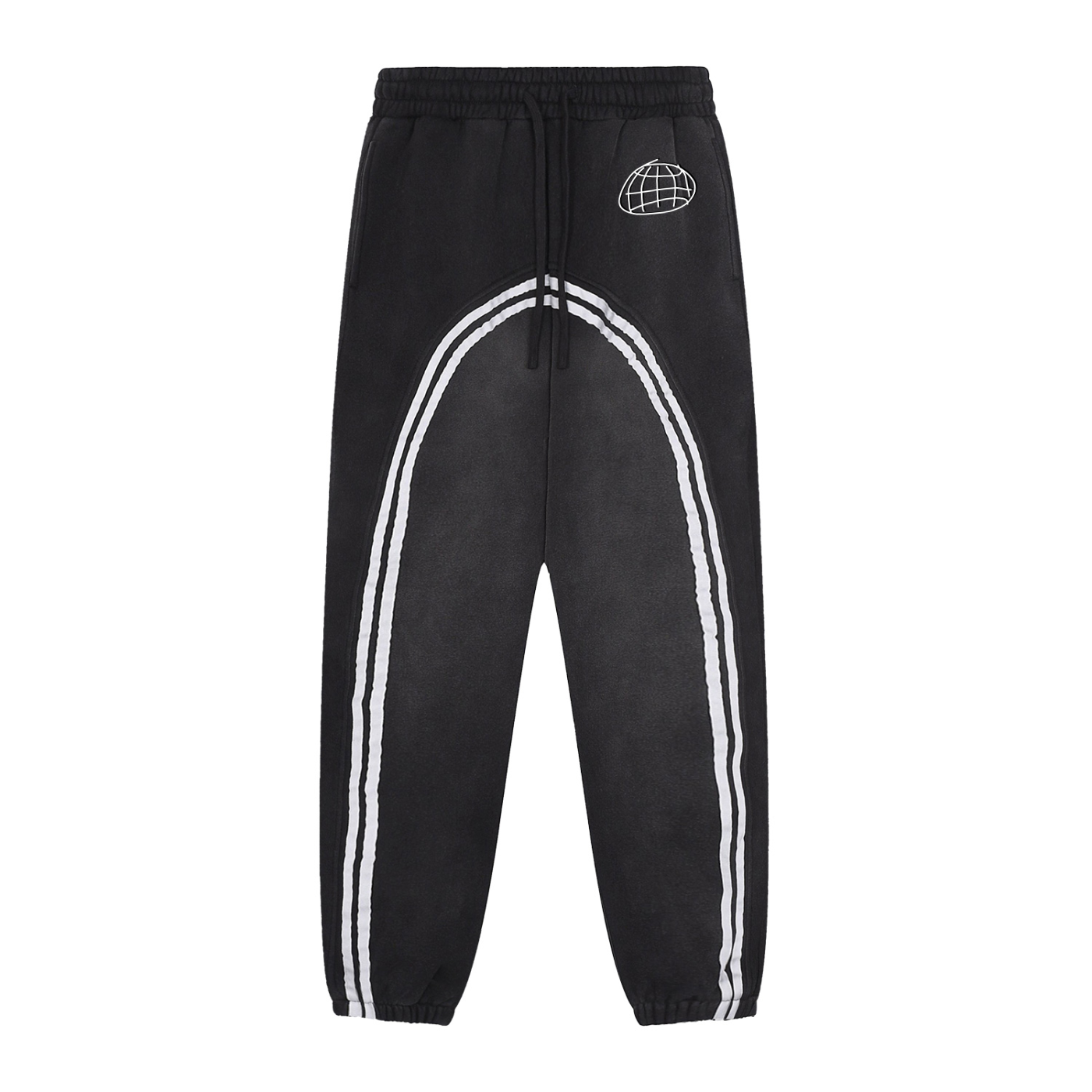 Striped globe joggers