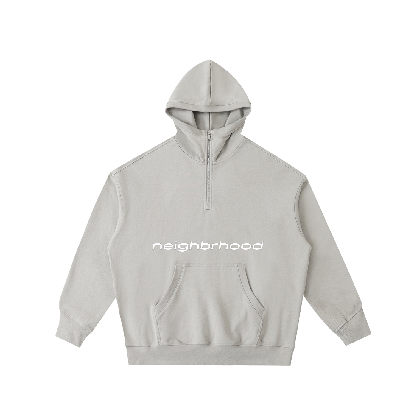 Cotton quarter zip hoodie