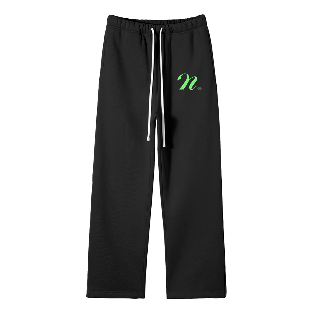 Unisex Solid Color Fleece Straight Leg Pants