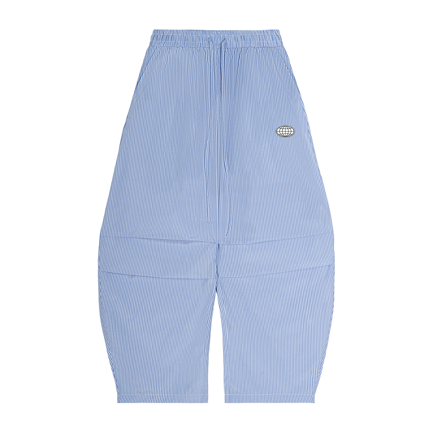 Vertical Stripe Barrel Pants