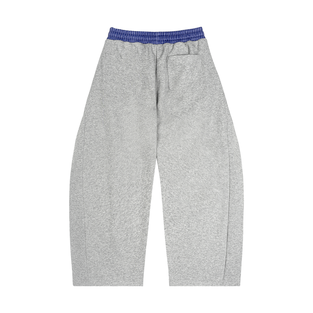 Plaid Waistband Barrel Sweatpants