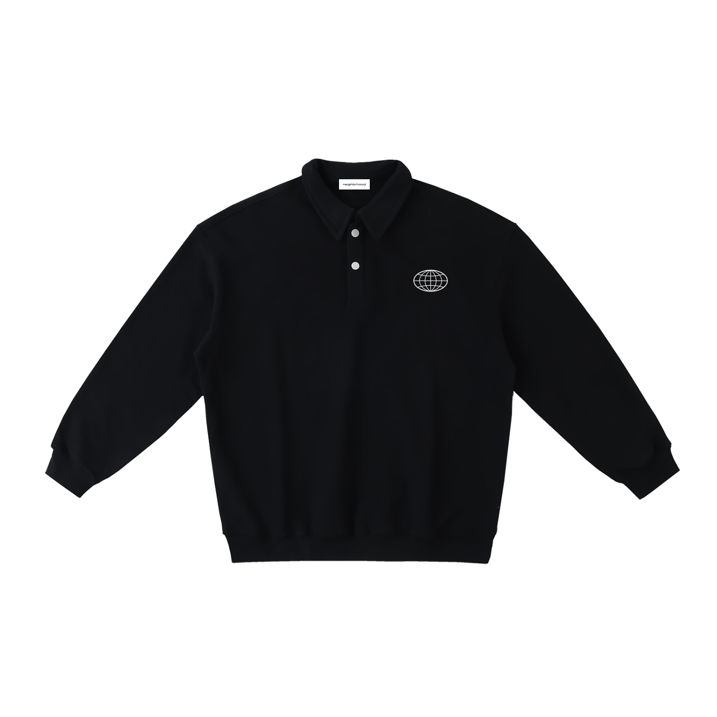 Collared globe sweatshirt