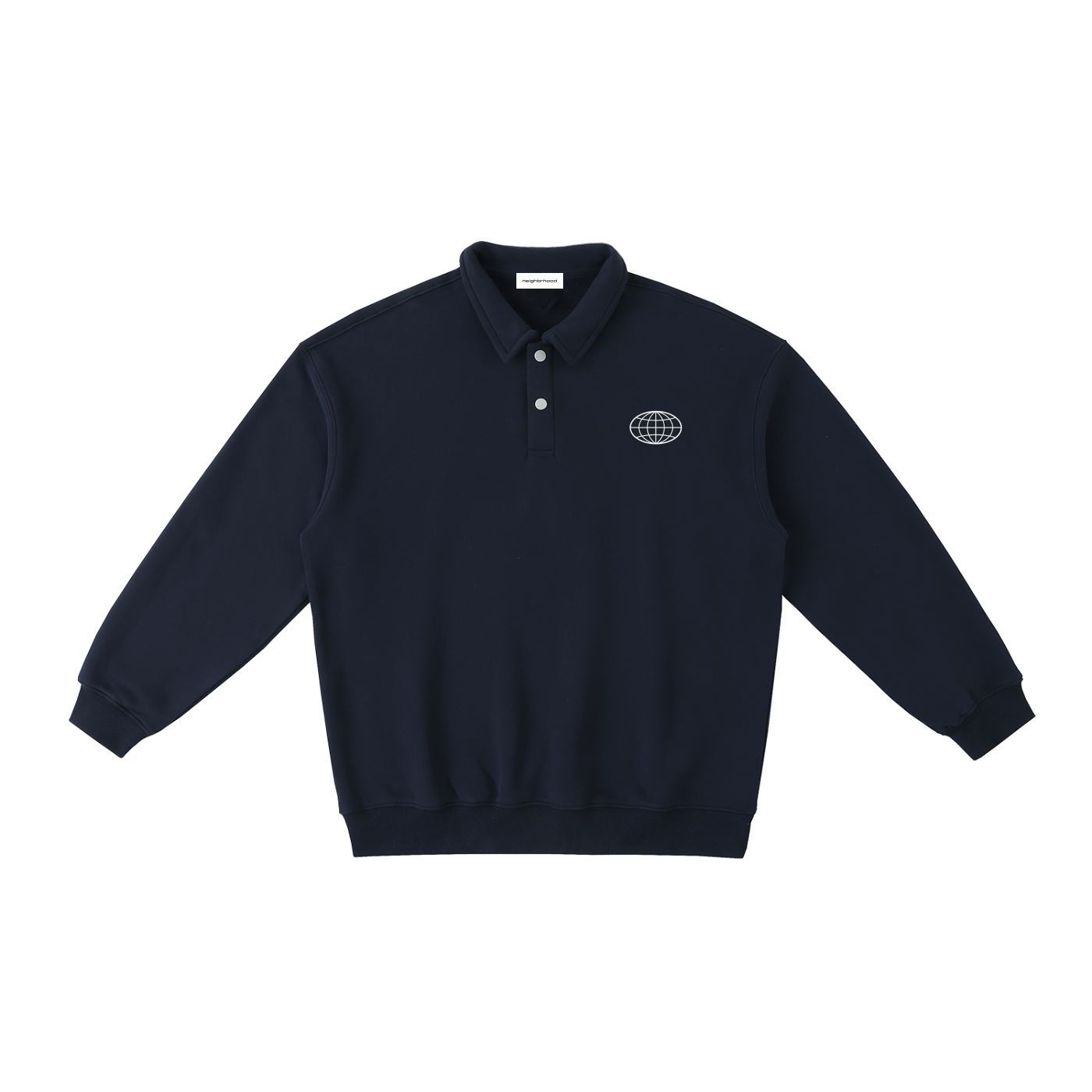 Collared globe sweatshirt