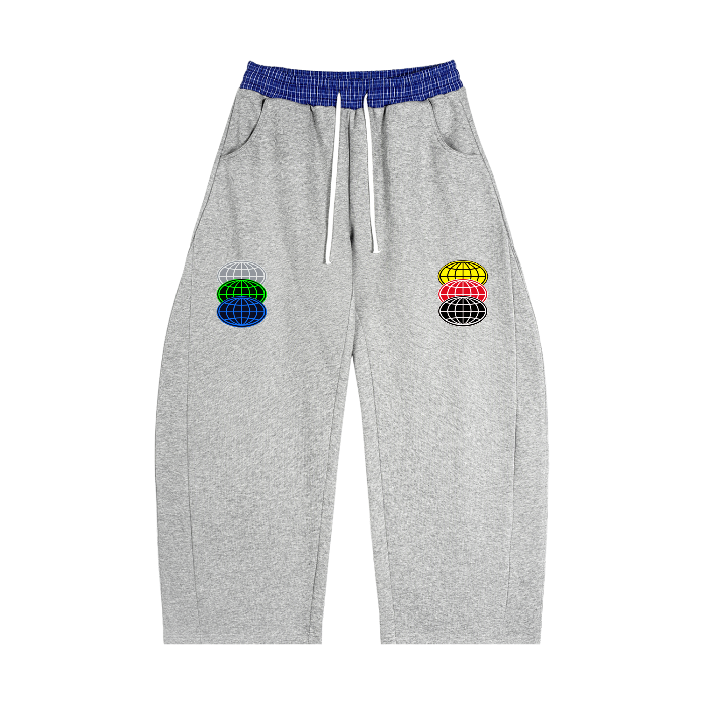 Plaid Waistband Barrel Sweatpants