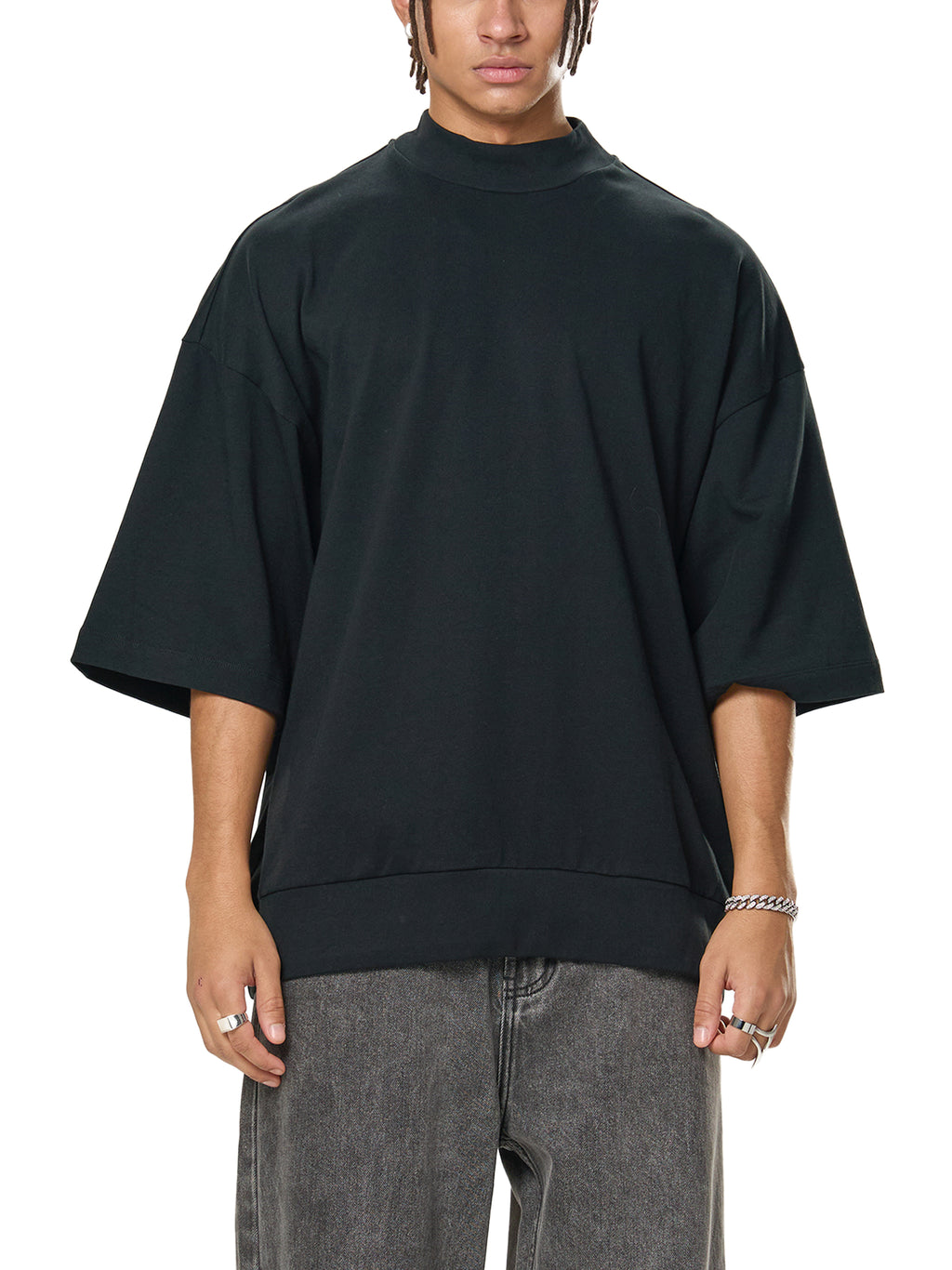 Oversized Mock Neck T-shirt